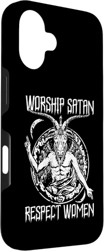 Vista 3 de Worship Satan Respect Women I Satanic Goat Head Case for iPhone 16