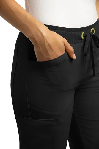 Vista 8 de Olive & Co. Pantalones médicos para mujer - Negro