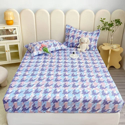 Vista 16 de Sábana bajera tamaño individual suave y acogedora, de algodón lavado, de algodón cepillado, para dormitorio de niños y niñas, funda de almohada