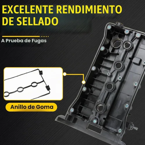 Vista 4 de Cubierta de válvula de motor compatible con Chevy Aveo Optra 2005 Pontiac Wave 1.6L Reemplazo 96473698 96473 964-73-698