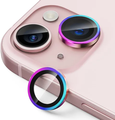 Vista 32 de UARMOR - Protector de lente de cámara compatible con iPhone 17, 16 y 16 Plus: vidrio templado 9H y cubierta de aluminio, transparente HD, kit