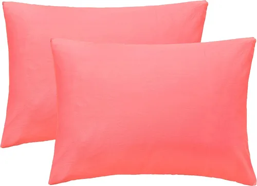 Vista 8 de iMaylex Fundas de almohada suaves 100% algodón egipcio con cierre de cremallera, acogedoras y ligeras, juego de 2, albaricoque, estándar, 20 x 26