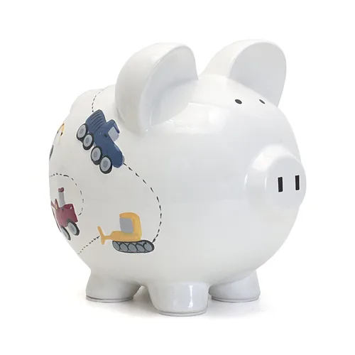 Vista 14 de Child to Cherish Cerdito de cerámica para niños, avión de papel