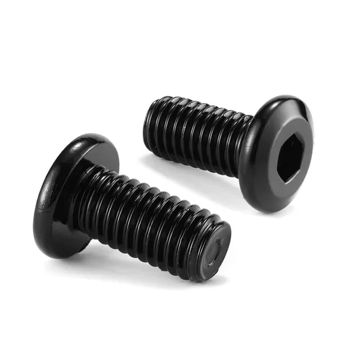 Vista 9 de M5 x 6mm 10Pcs Tornillos de cabeza plana con casquillo hexagonal, 304 Acero inoxidable 18-8, rosca completa, óxido negro de SG TZH