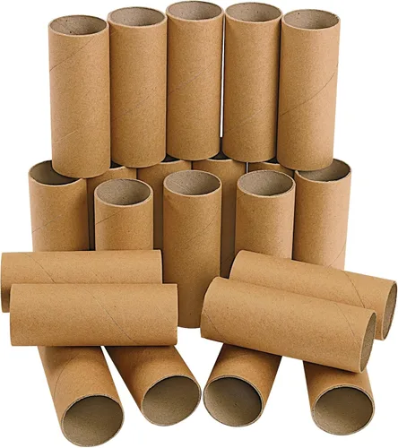 Vista 2 de Colorations Rollos de artesanía reciclados, juego de 24, tubos de cartón resistentes