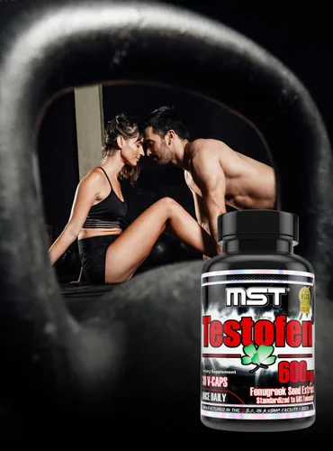 Vista 4 de MST Testofen Suplemento Twin Pack (2 botellas de 30 unidades cada uno) Extracto de semilla de fenogreco, refuerzo de testosterona libre, 600 mg, 60