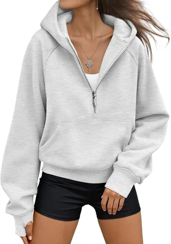 Vista 16 de AUTOMET Sudaderas con capucha de mujer, sudaderas de forro polar para otoño, conjuntos de moda, sudaderas para hacer ejercicio, chaquetas con Verde