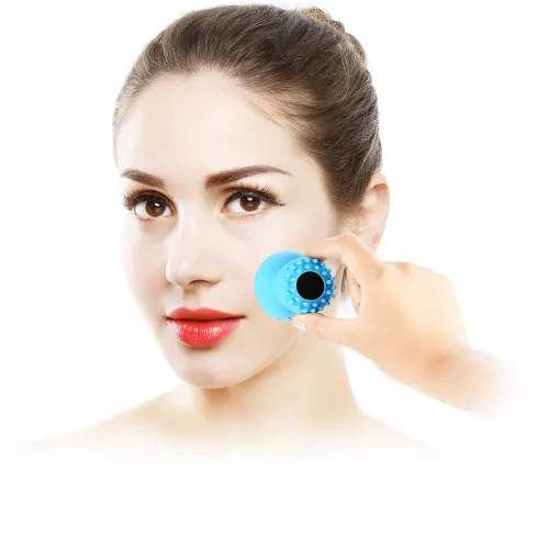 Vista 9 de Cepillo de limpieza facial, limpiador facial de mano de silicona, exfoliante, eliminación de grasa, masaje, medusas, pulpo, cepillo de lavado facial