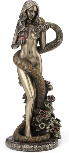 Vista 2 de Veronese Design Pecado original de James Ryman Eve sosteniendo manzana con estatua de serpiente enrollada