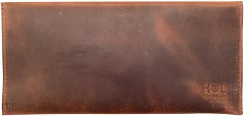 Vista 3 de Hide & Drink, Cartera de viaje hecha a mano de cuero de grano completo, Bourbon Marrón, Classic
