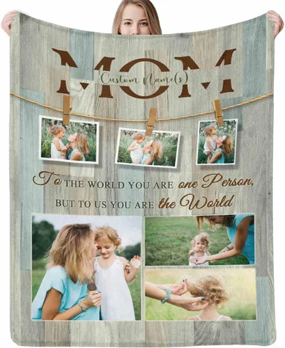 Vista 20 de Manta personalizada con imagen hecha en Estados Unidos, mantas personalizadas con fotos, nombres, manta suave personalizada con imagen personalizada