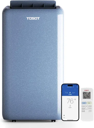 Vista 11 de TOSOT - Aire acondicionado de 9,000 BTU más fácil de instalar, silencioso y portátil 3 en 1, deshumidificador, ventilador para habitaciones de hasta