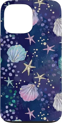 Vista 24 de Summer Aesthetic Seashell Purple Ocean Case for iPhone 17