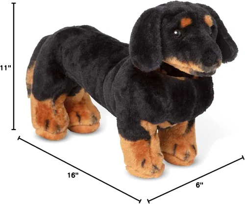 Vista 10 de Melissa & Doug Dachshund Gigante - Perro de Peluche Realista Grande