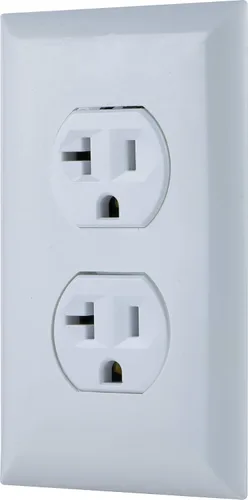 Vista 7 de UltraPro GE Receptáculo Dúplex de Servicio Pesado, 2, Toma de Pared, Yugo Reforzado, Clip de Autoconexión a Tierra, 3 Clavijas, Soporta 15A, Listado