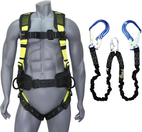 Vista 13 de Kit de arnés de protección contra caídas cómodo AFP Demon – Arnés de seguridad de cuerpo completo OSHA/ANSI PPE para trabajo de construcción