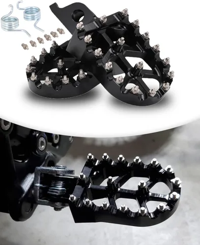 Vista 9 de Estriberas de pie de motocicleta Pedales Reposapiés para CR125R CRF250R/450R CRF250L KX250F KX450F y más Dirt Bike, AURORA VIOLET