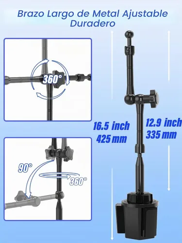 Vista 4 de Soporte para tablet de coche para iPad y teléfono de 4.7-13