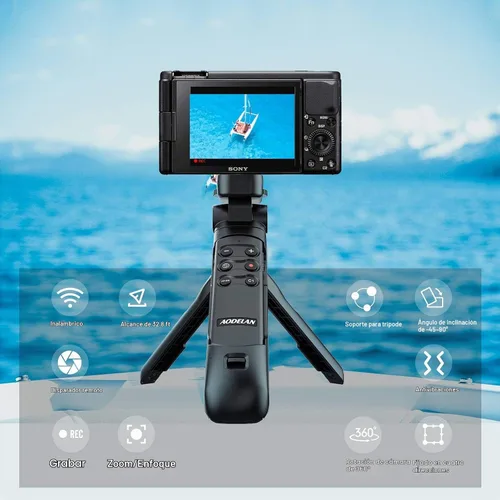 Vista 2 de AODELAN - Trípode inalámbrico con control remoto para Sony