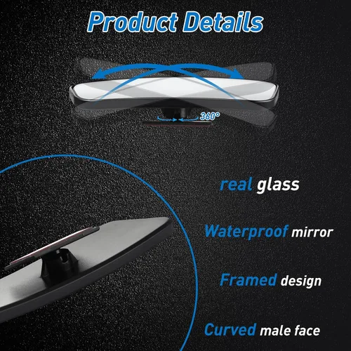 Vista 6 de Tallew 4 piezas de espejo de punto ciego para coche, espejo retrovisor lateral convexo, punto ciego, rectangular, accesorios para visión trasera