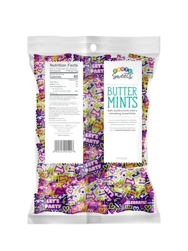 Vista 2 de Party Sweets Let's Party Buttermints de Hospitality Mints, Appx 300 mentas, bolsas de 7 onzas (paquete de 6) Gluten Free & Kosher, Quality you can