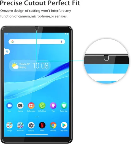 Vista 2 de Orzero Paquete de 2 protectores de pantalla de vidrio templado compatible con Lenovo Tab M8 de 3ª/2ª/1ª generación de 8 pulgadas, protector