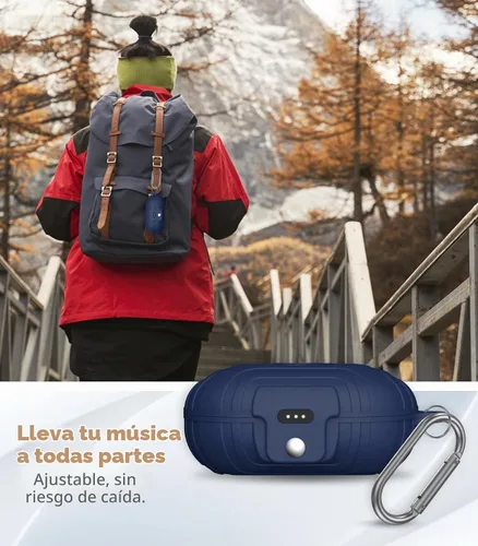 Vista 6 de para Anker Soundcore Space A40 Funda de bloqueo seguro, cubierta protectora de silicona contra arañazos y golpes SOLO compatible con el estuche