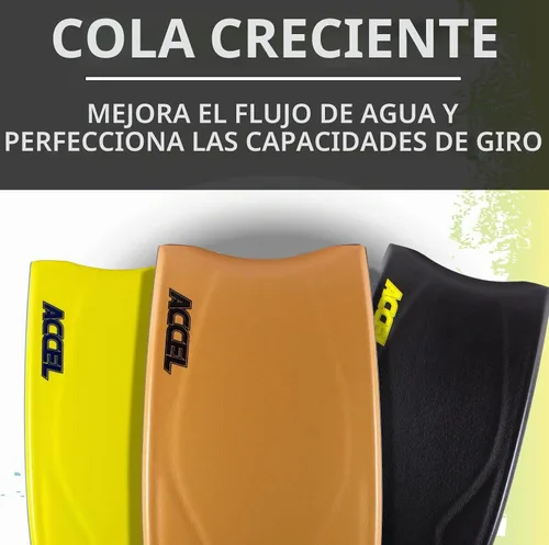 Vista 5 de BZ Bodyboards - Accel Pro Board - Crescent Tail, Slick Bulbs, borde de corte contorneado de la cubierta, alto rendimiento - Jinetes avanzados