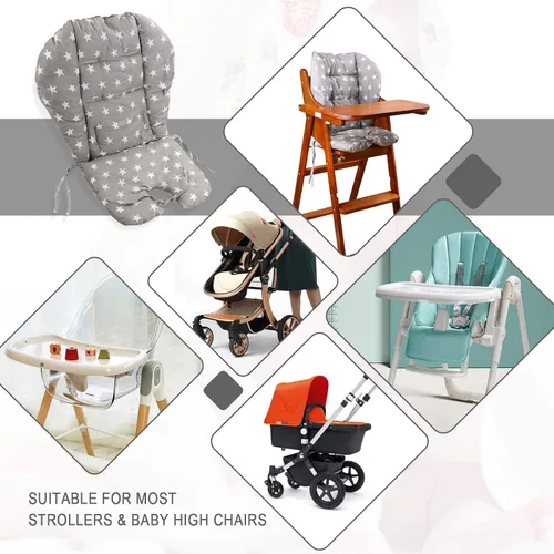 Vista 3 de Cojín para silla alta, cojín para silla alta, cojín de asiento de silla alta de bebé, almohadilla de protección para silla de comedor de bebé