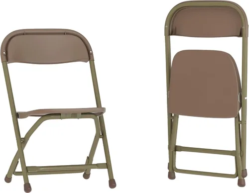 Vista 17 de Flash Furniture Paquete de 2 sillas plegables de plástico negro para niños
