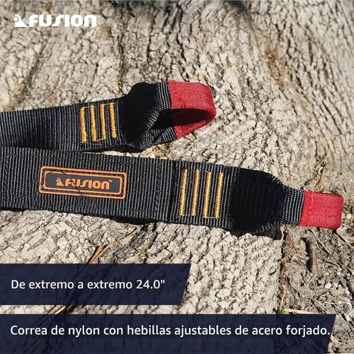 Vista 5 de ProGrip - Cordón de seguridad con cremallera y trabillas para engranajes, 2 pies, 23 kN, color negro
