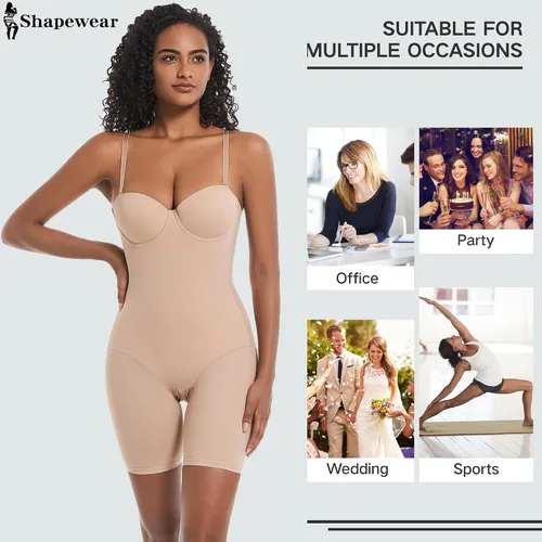 Vista 5 de KKP Shapewear for Women Tummy Control Full Bust Body Shaper Bodysuit Butt Lifter Thigh Slimmer