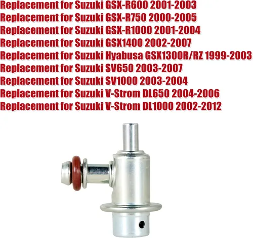 Vista 5 de LABLT Regulador de presión de combustible para motocicleta, repuesto de válvula de bomba de combustible para Suzuki Hayabusa GSX1300R GSX-R 750 1000