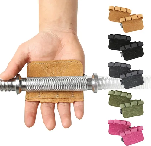 Vista 10 de SUJAYU Guantes de cuero para levantamiento de pesas, guantes de levantamiento de pesas para hombres y mujeres, guantes de gimnasio