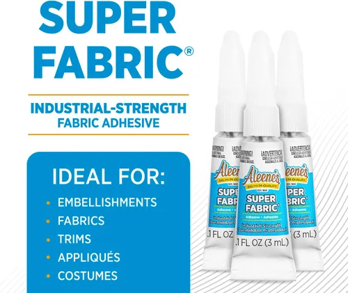 Vista 4 de Aleene's Pegamento para tela Super Fabric Adhesive, Super Strong, Ultra Flexible, Permanente, UV e Impermeable, 0.1 fl oz 3
