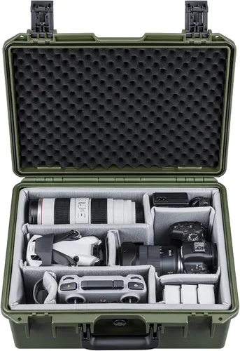 Vista 8 de Lykus PVC1 - Funda rígida con divisores para cámaras, lentes, DJI Mavic/Air/Mini PVC1 negro