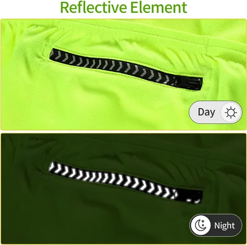 Vista 4 de BERGRISAR Camisetas básicas de ciclismo para hombre, manga corta, para bicicleta de montaña, con bolsillos con cremallera