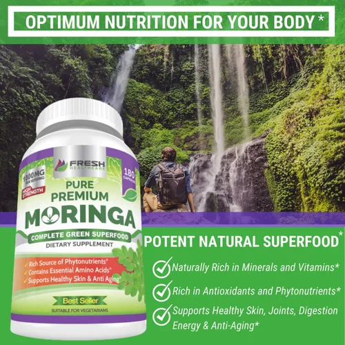 Vista 6 de FRESH HEALTHCARE Ashwagandha KSM 66 y Moringa Superfood - Bundle