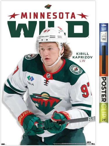 Vista 16 de Trends International NHL Minnesota Wild - Póster de pared de la serie 23 de Kirill Kaprizov, 22.4 pulgadas de largo x 14.7 pulgadas, versión
