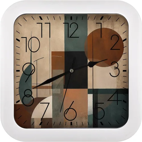 Vista 26 de 10" Square Modern Wall Clock,American Flag Skull Print Kitchen Clocks Wall Battery Operated,Silent Non Ticking Unique Funny Cute Wall Clock for