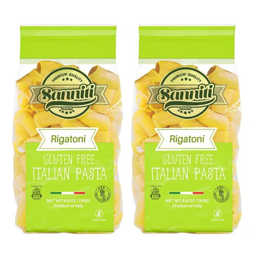 Vista 8 de Sanniti Pasta italiana sin gluten europea-kosher vegana sin OMG hecha con maíz y arroz importada de Italia, 8.8 onzas (paquete de 2) (Caserecce)