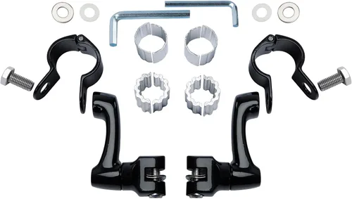 Vista 6 de TCT-MOTORPARTS Soportes de clavijas de pie de barra de carretera negro para Harley Touring 22/25/32/1.378 in