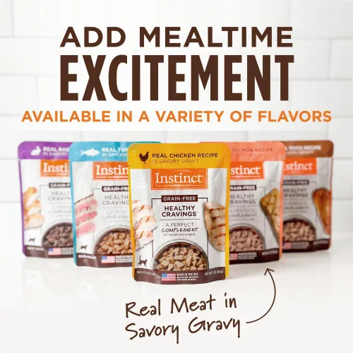 Vista 7 de Instinct Healthy Cravings, Receta sin granos con pollo real, comida húmeda natural para gatos, suplemento por Nature's Variety, 3 onzas