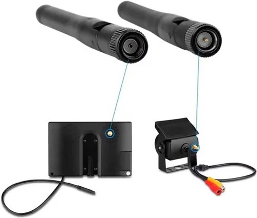 Vista 2 de Cámara de visión trasera inalámbrica de 7 pulgadas Monitor de coche Cámara de marcha atrás del vehículo para camión RV autobús imagen inversa
