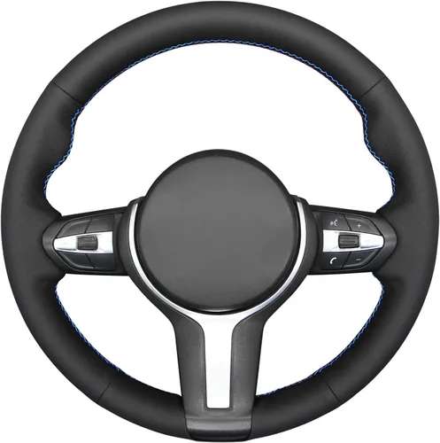 Vista 28 de MEWANT - Funda para volante de automóvil cosida a mano de Athsuede para BMW F87 M2 F80 M3 F82 M4 M5 F12 F13 M6 F85 X2 X5 M F86 X6 M F33 F30 M