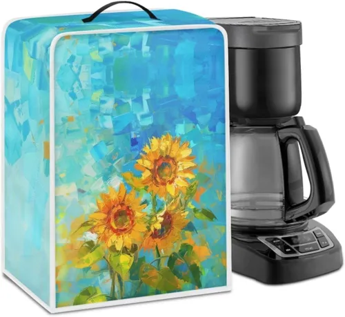 Vista 23 de Cubiertas para máquina de café con mango superior, resistentes a las manchas, para mezclador, compatible con la mayoría de cafeteras