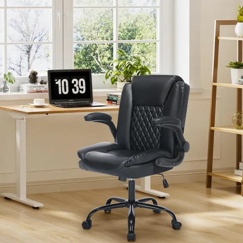 Vista 10 de BOSMILLER Silla de oficina grande y alta, sillas ejecutivas de alta resistencia con soporte lumbar ajustable para dolor de espalda, silla