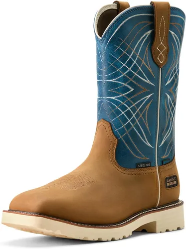 Vista 5 de ARIAT R.e.a.l. - Jeans elásticos de tiro medio para mujer Álamo Marrón/Gris Piedra