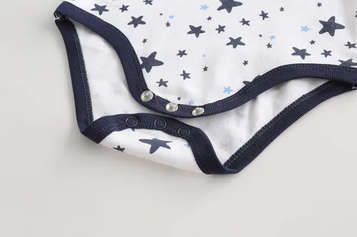 Vista 5 de Chamie Traje de bebé recién nacido con diseño lindo de manga corta de una pieza para niños