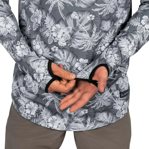 Vista 5 de BLACKSTRAP Camisa de sol UV con capucha y cuello redondo para hombre
